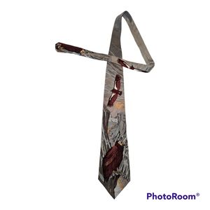 World Wildlife Fund silk California Condor vintage tie